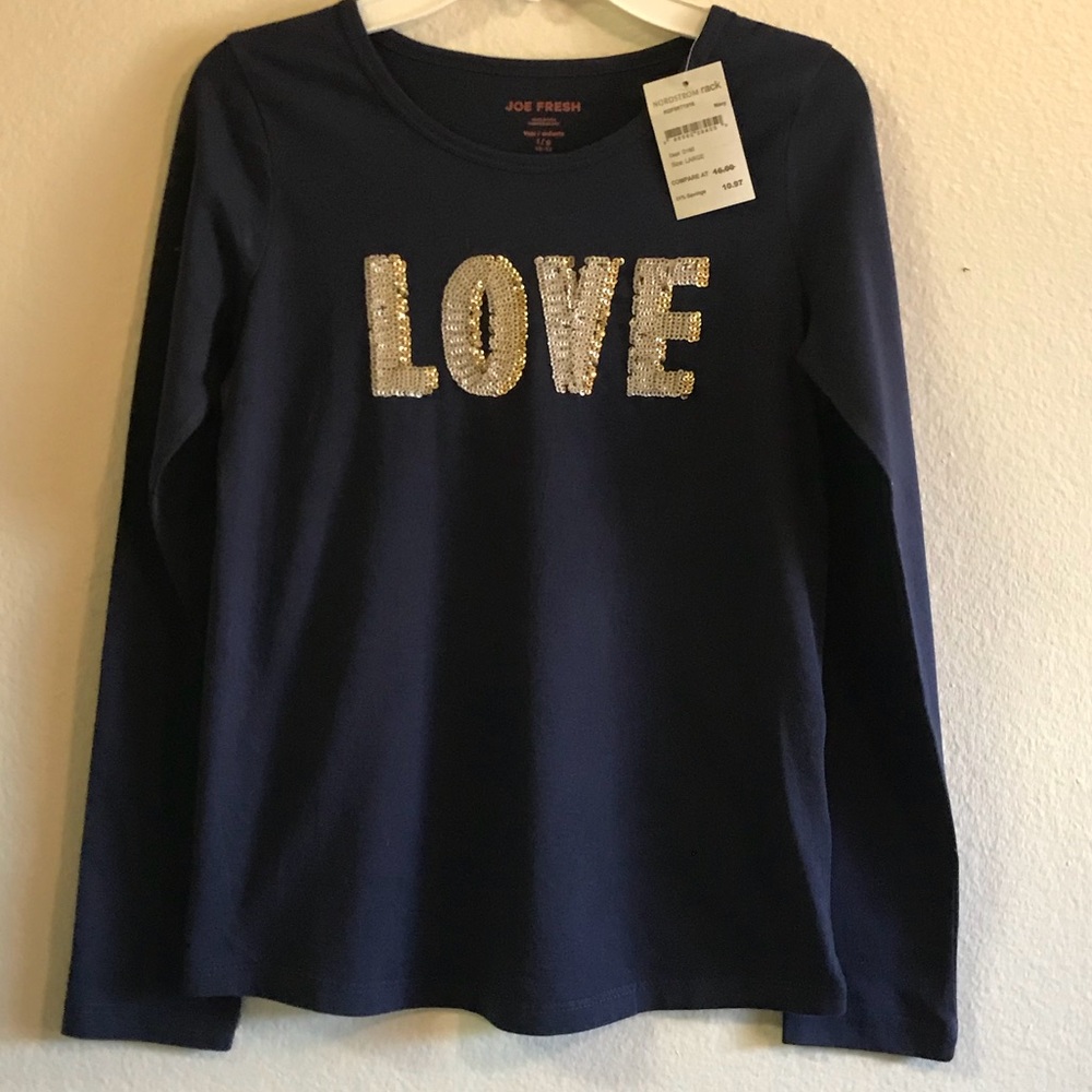 Long Sleeve Shirt With LOVE in sequins